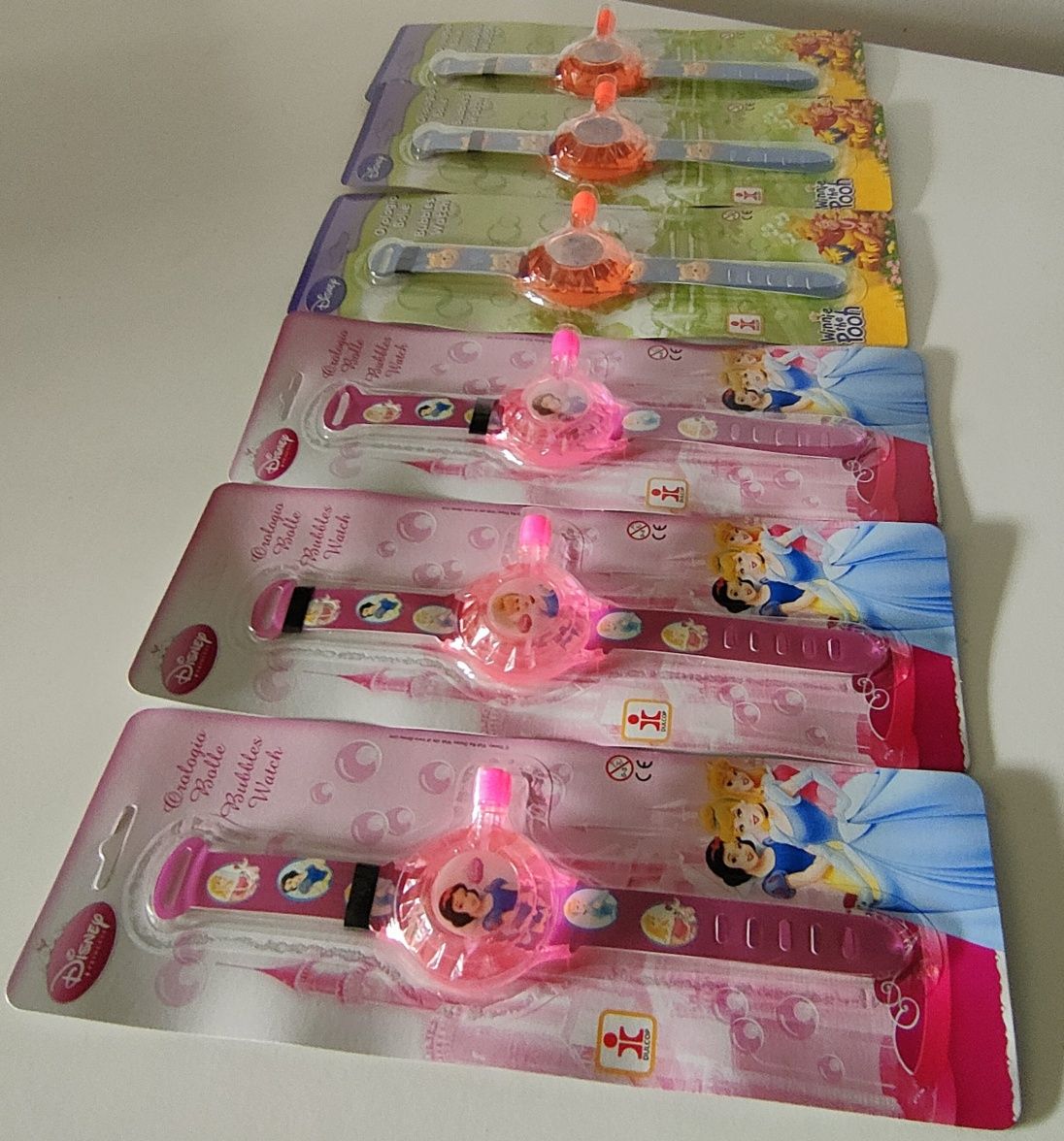 Relógio Bolas de Sabão Princesas/Winnie (2€ a 4€ cada conforme quant.)