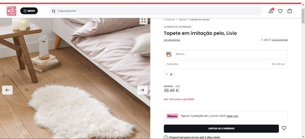 Tapete em imitação pelo