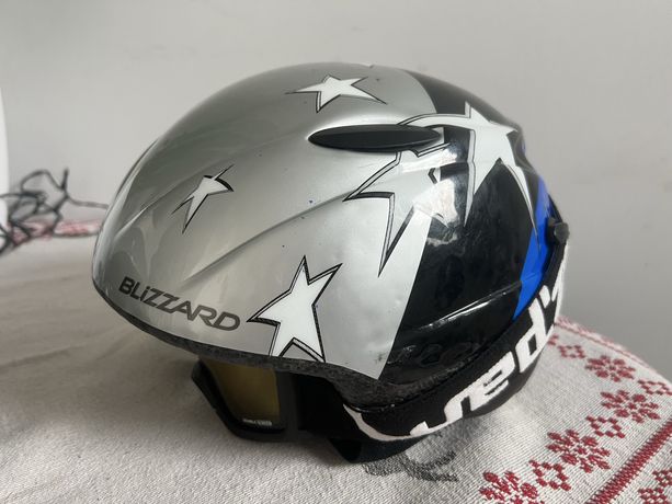 KASK narciarsk53-57cm Blizzard + gogle + kominiarka Zestaw dla dziecka