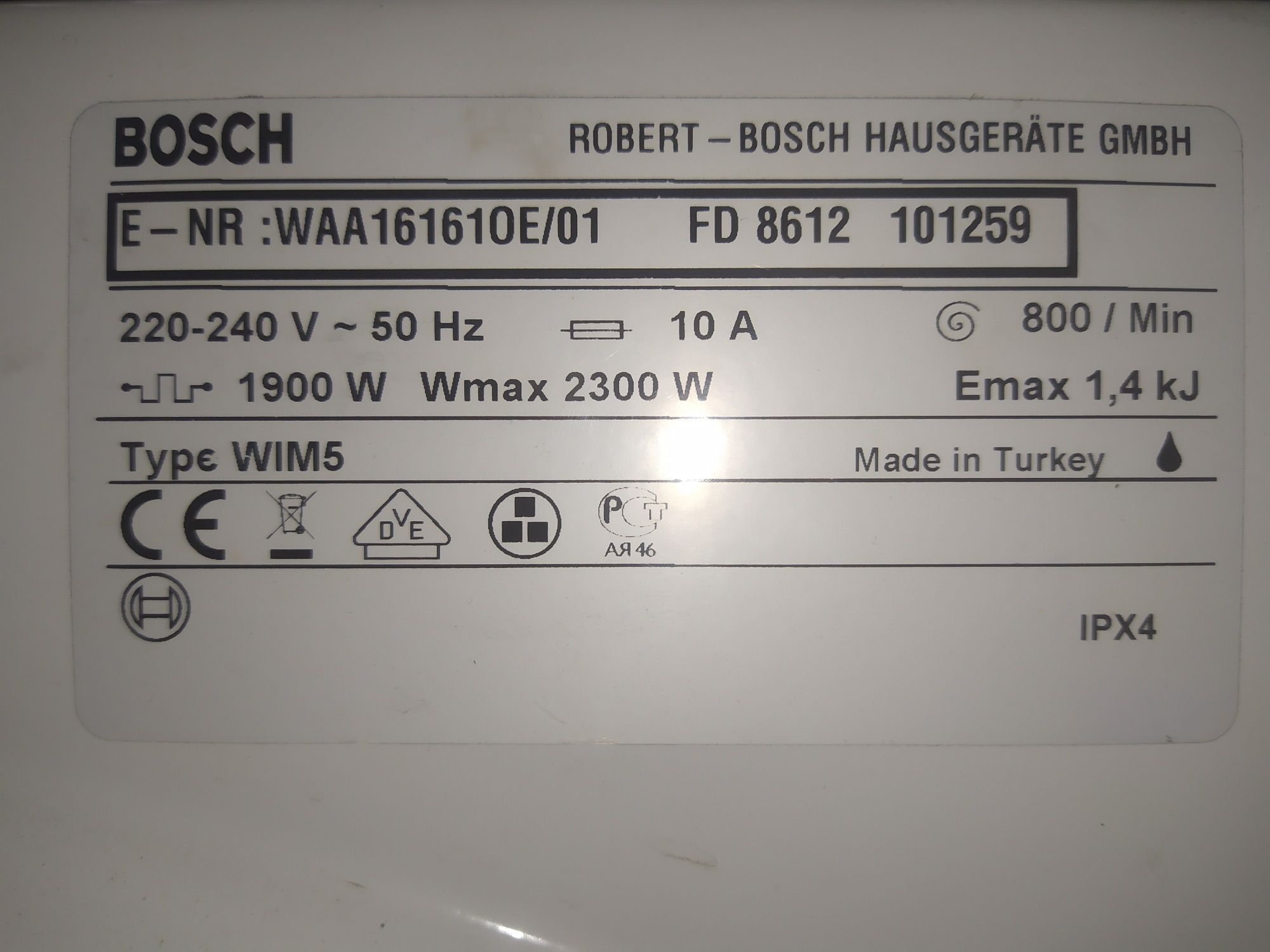 Запчастини до пральної машини Bosch classixx5