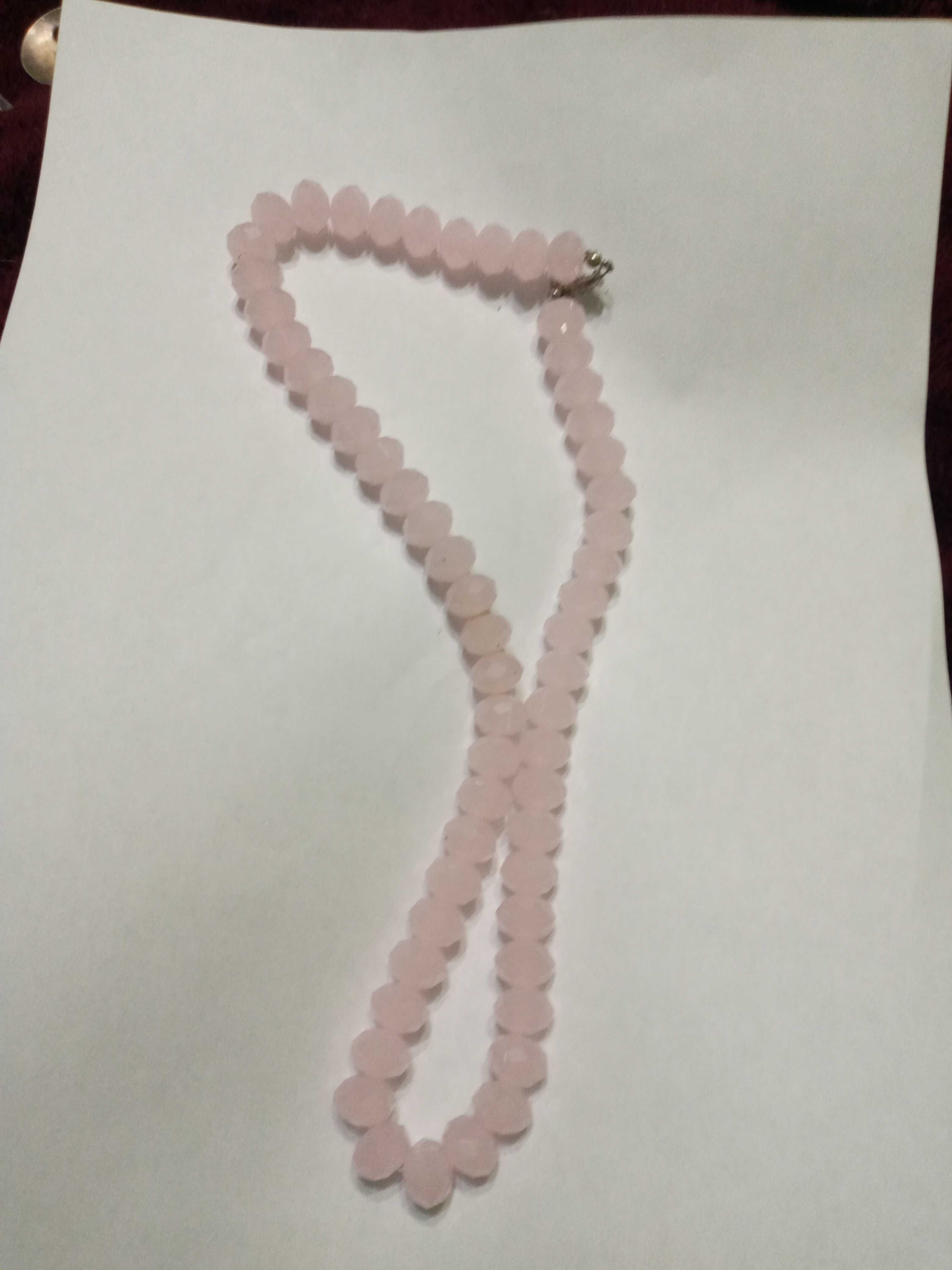 Подарок женщине Винтажное ожерелье натуральный розовый кварц