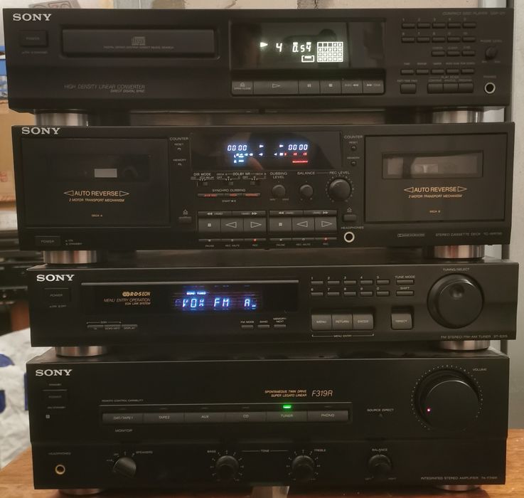 Zestaw Sony CDP211 Sony TA-F319r Sony ST-S315 Sony TC-WR790