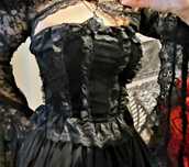 Nowy gotycki aksamitny krótki gorset burleska gothic Lolita Alternativ