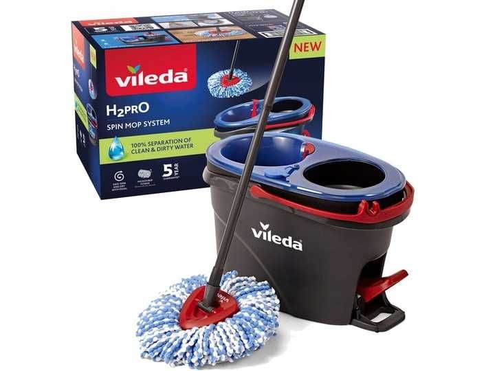 Vileda H2Pro mop obrotowy z teleskopowym kijem wiadro dwukomorowe NOWY