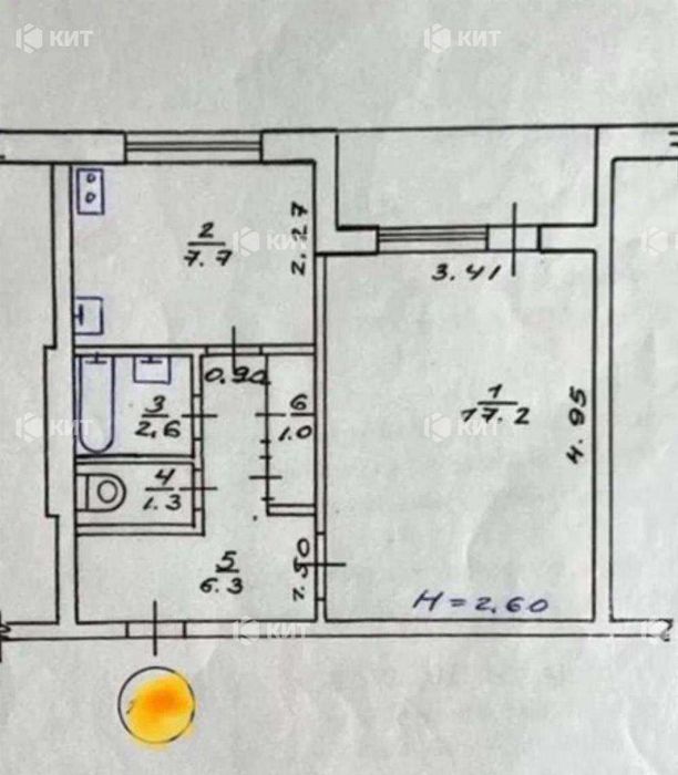 1к.38м2 Павлово поле (м. 23 Августа, ул. Балакирева 46) 129316
