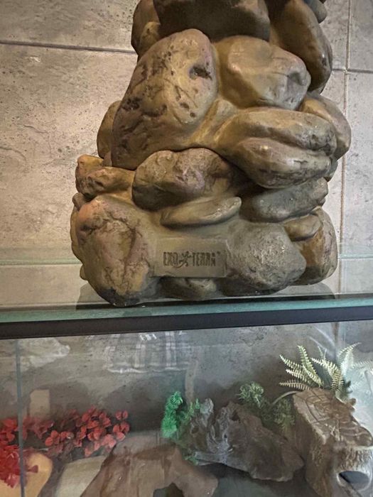 Terrarium oryginalne 100x40x39 ,kryjowka, podgrzewacz,wulkan, poidło