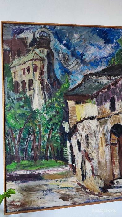 1989 Widok na Wawel od ul. Kanonicznej – sygnowany, olej na płótnie
