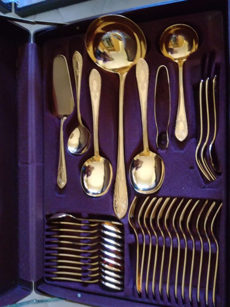 Faqueiros banhados a ouro 23/24 kilates