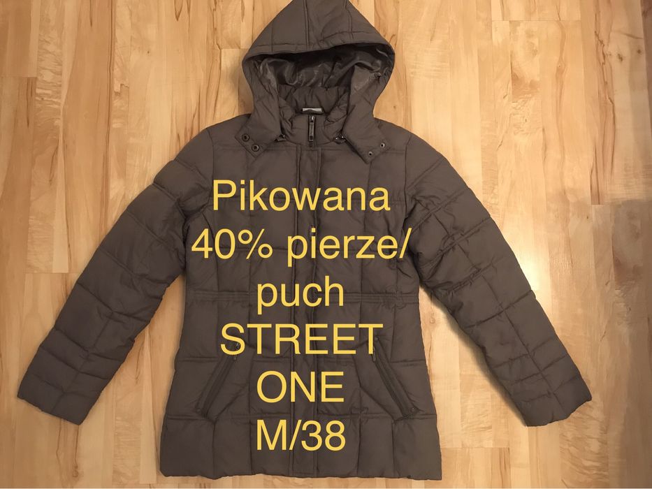 Sonja Kiefer Street one kurtka brązowa /khaki, rozm 38, puch, pierze