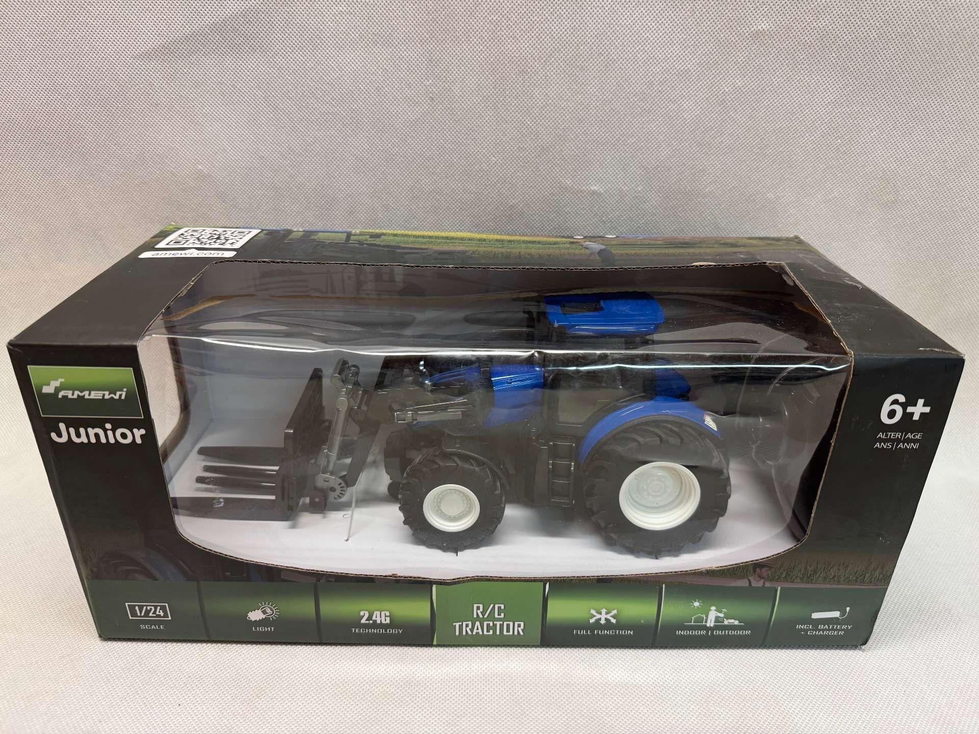 Amewi 22596 Rc Traktor Z Widelcem Paletowym Światłem