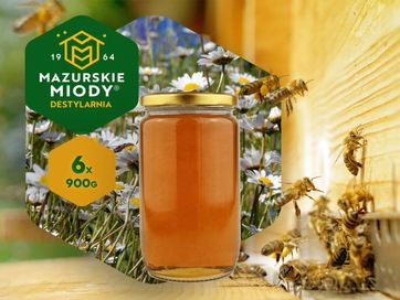 MIÓD WIELOKWIATOWY - 6 słoików 900 g | Hurt Mazurskie Miody