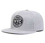 Czapka z daszkiem NEW YORK CITY szara haftowana regulowana unisex