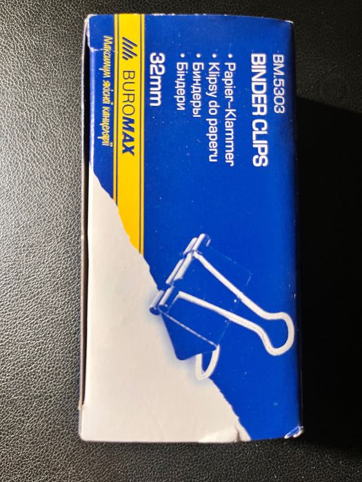 Біндери 12 шт по 32 мм Buromax