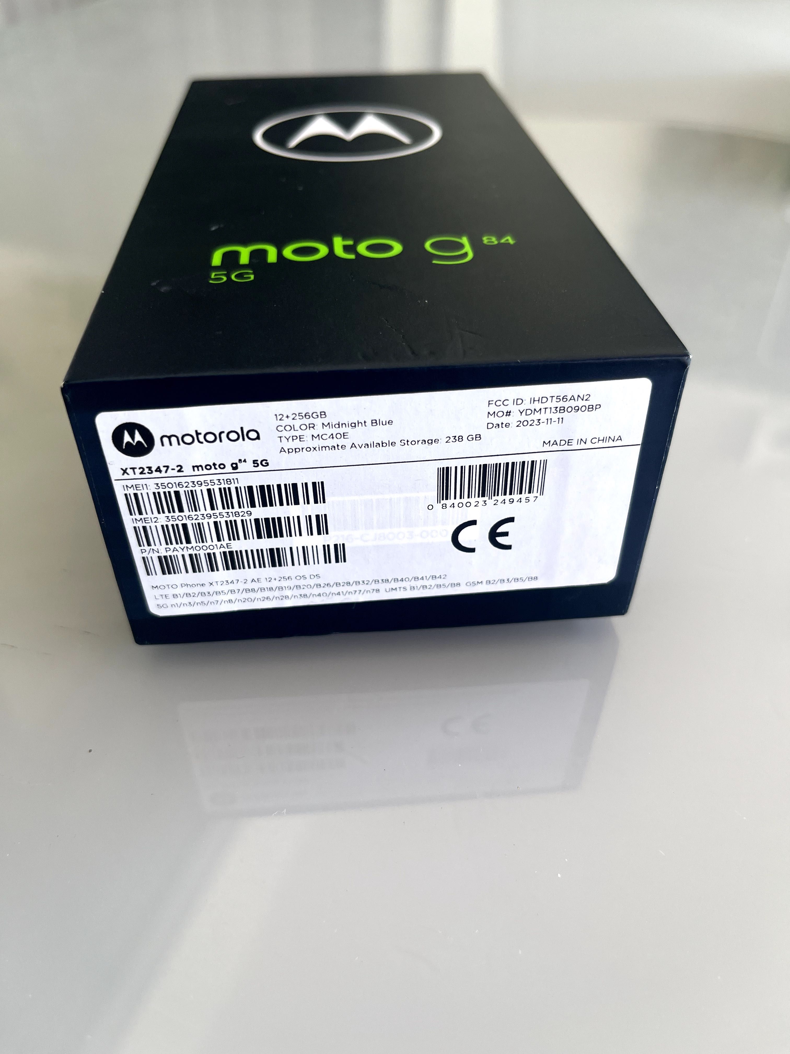 Motorola G84 5G – 256 GB – Preto – Caixa Nova