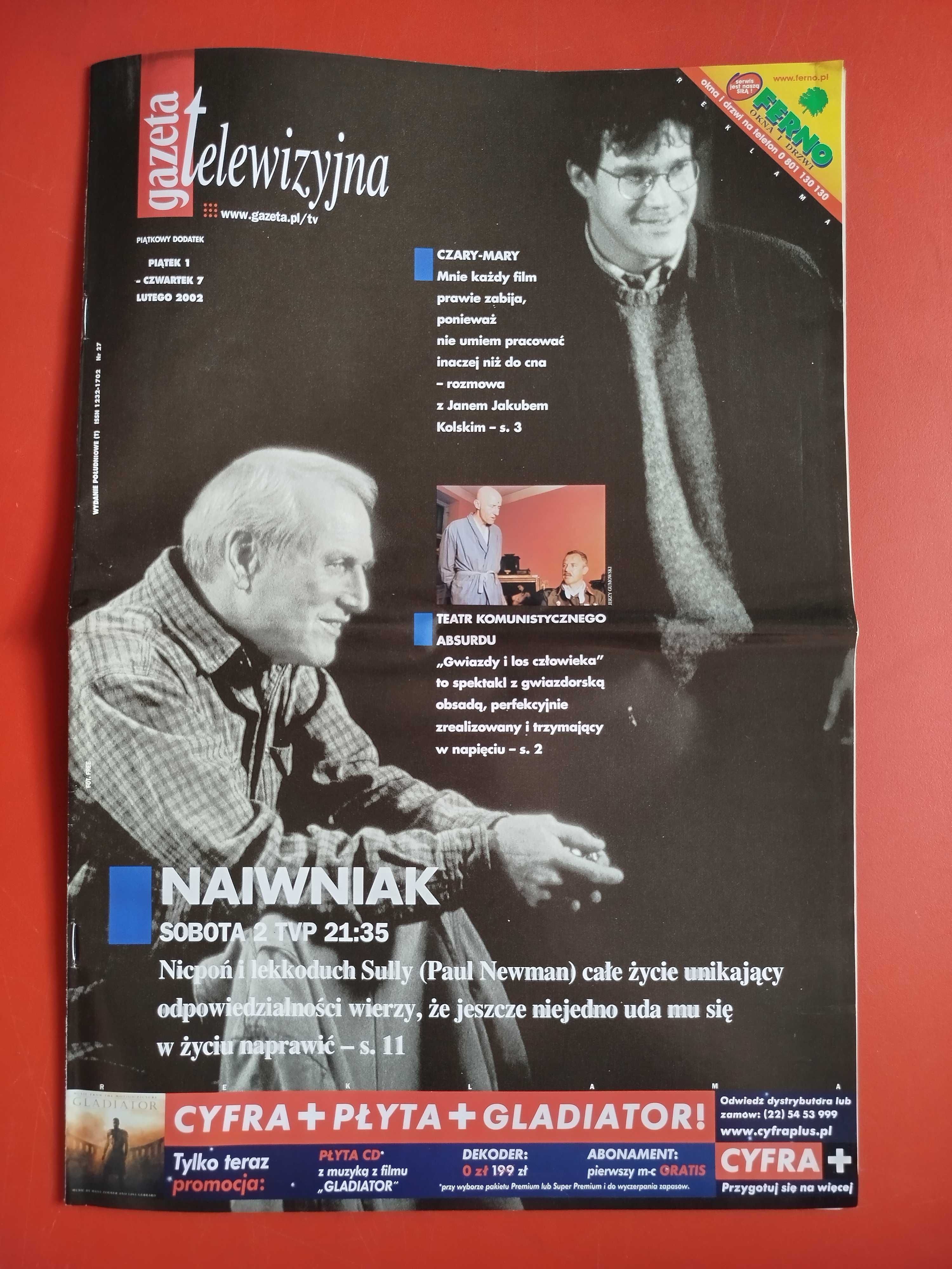 Gazeta Wyborcza, 1 lutego 2002, nr 27, Jan Jakub Kolski