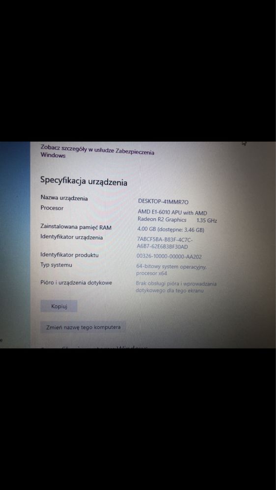 Laptop lenovo stan bardzo dobry