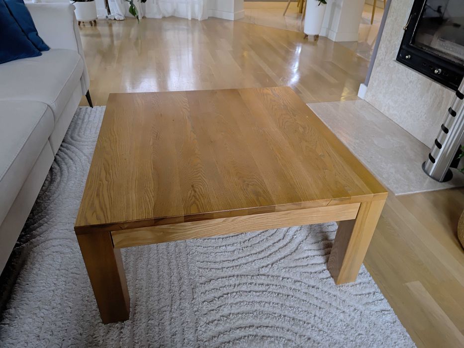 Stolik kawowy, jesion, lite drewno