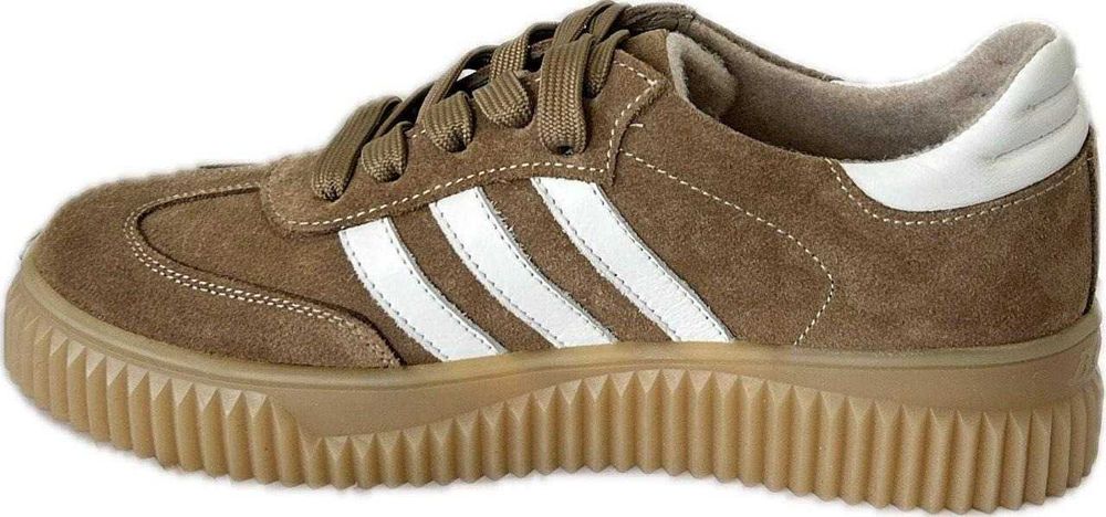 Кеди жіночі демісезонні  Bistfor замшеві коричневі