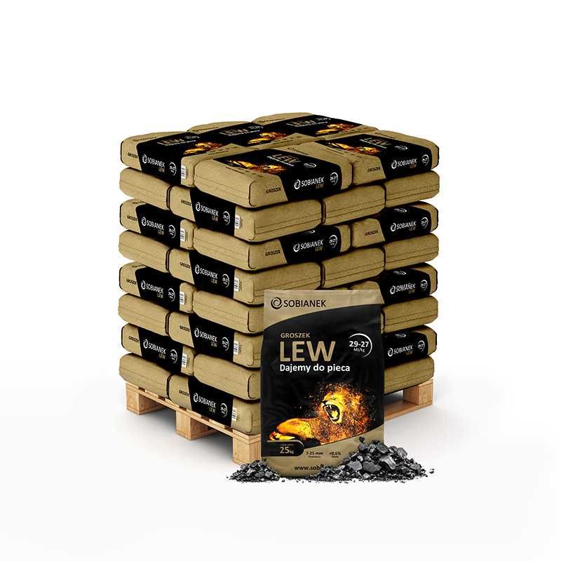 EKOGROSZEK SOBIANEK LEW 27–29 MJ • Workowany • 1000 kg • Polski węgiel