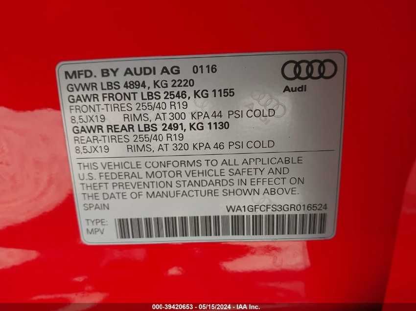 Audi Q3 Premium Plus 2016