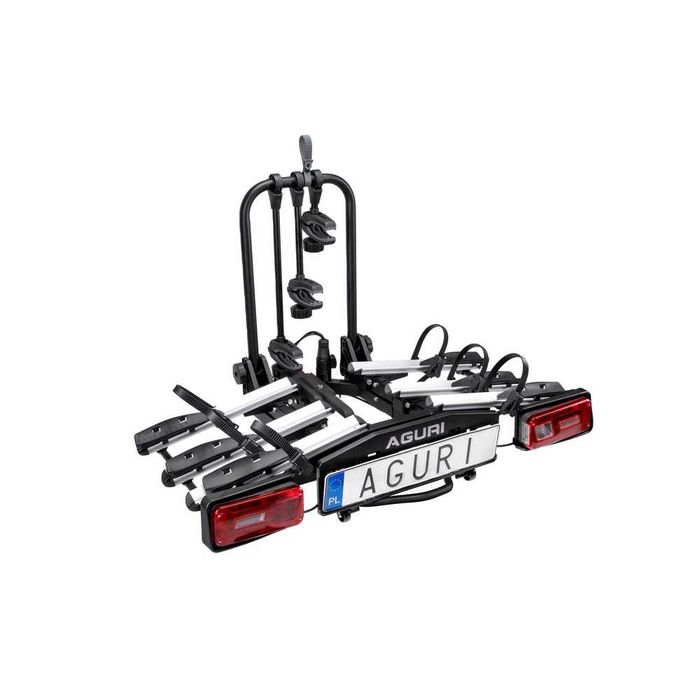 Bagażnik Platforma Rowerowa Aguri Krab 3 Srebrna  Składana Nowość