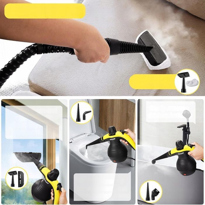 Myjka parowa wielofunkcyjna 1050W dezynfekcja bez chemii do domu  auta