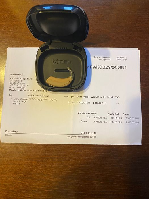 Aparat słuchowy gwarancja Videx Enjoy.