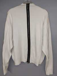 Zara elegancka bluza sweter modny zamek na plecach r.38