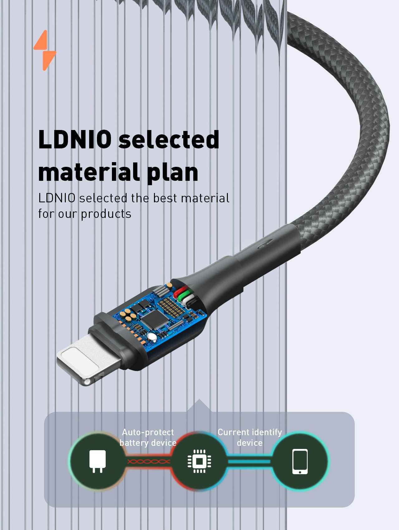 шнур для зарядки LDNIO / micro usb / Type C / Lightning