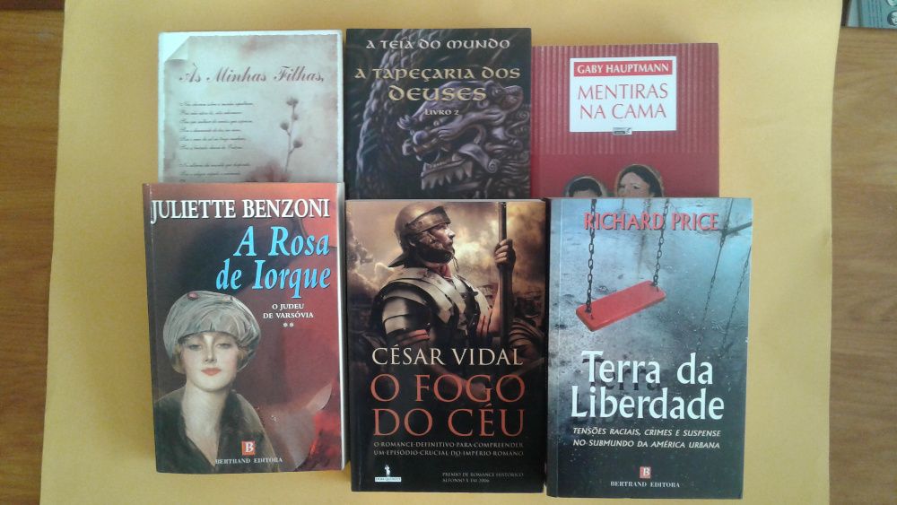 Livros: Terra da Liberdade, a rosa de Iorque, O fogo do Céu e outros