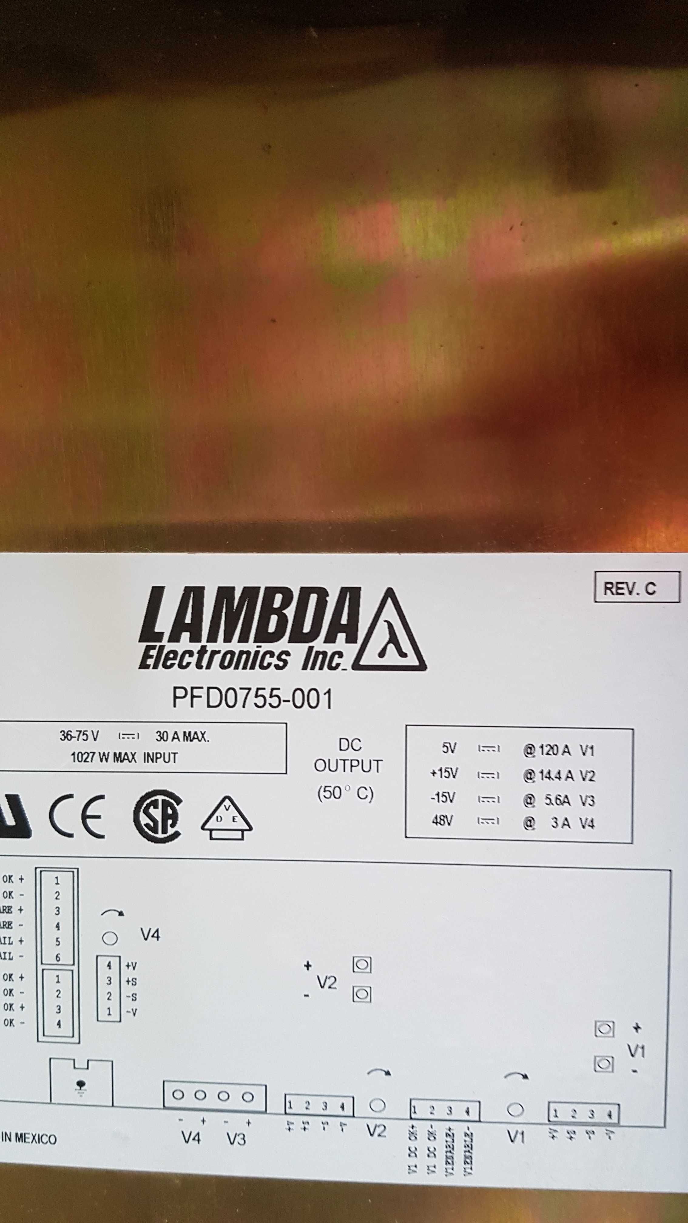 Блок питания серверный 5в, +-15в, 48в  Lambda PFD0755-001