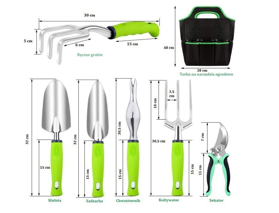 Zestaw narzędzi ogrodowych - typ 3