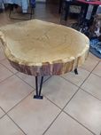 Stolik kawowy plaster drewna 76x82