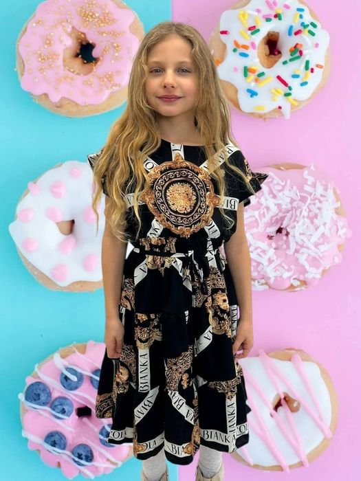 Piękne sukienki letnie trzy kolory dziewczynka Lola bianka