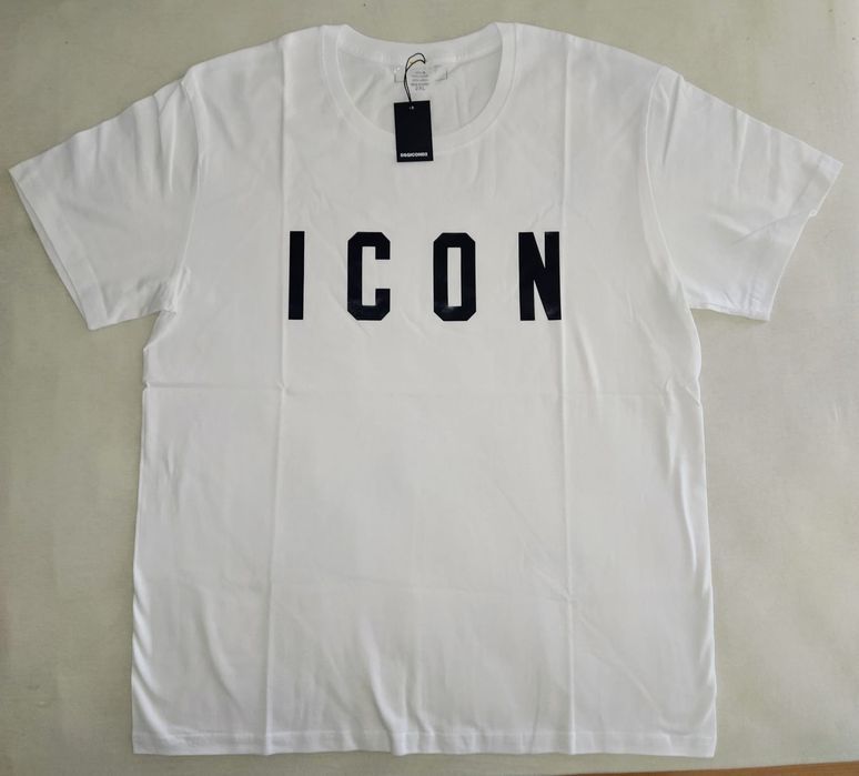 Koszulka Icon DSQ2 biała XXL 2xl 3xl 100% bawełna t-shirt nowa
