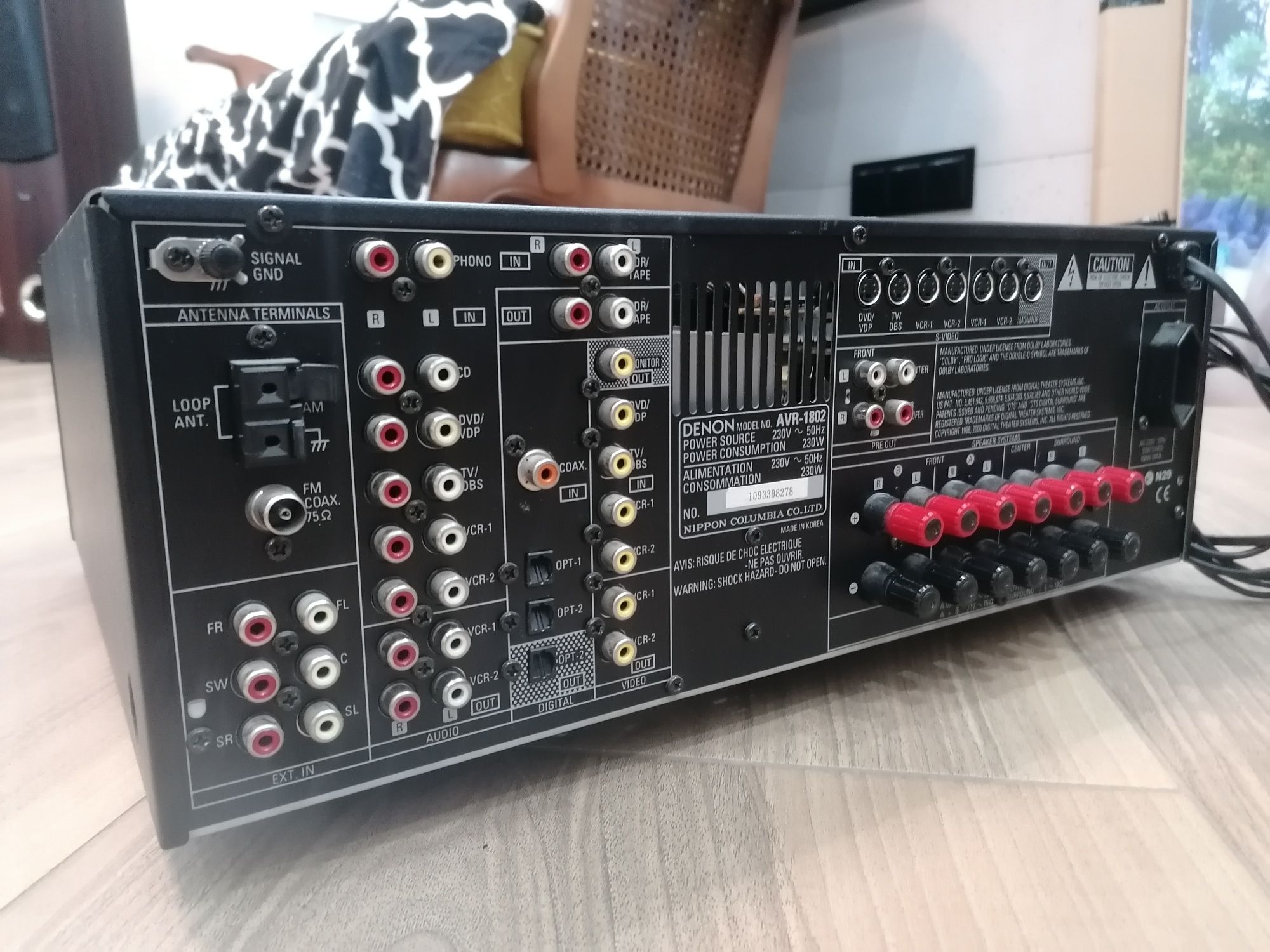 Amplituner Denon AVR-1802 5.1 Czarny 400Watt 7 kanałów