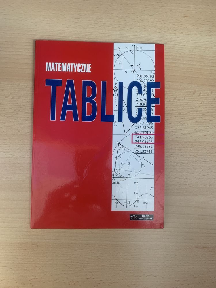 Książka matematyczne tablice