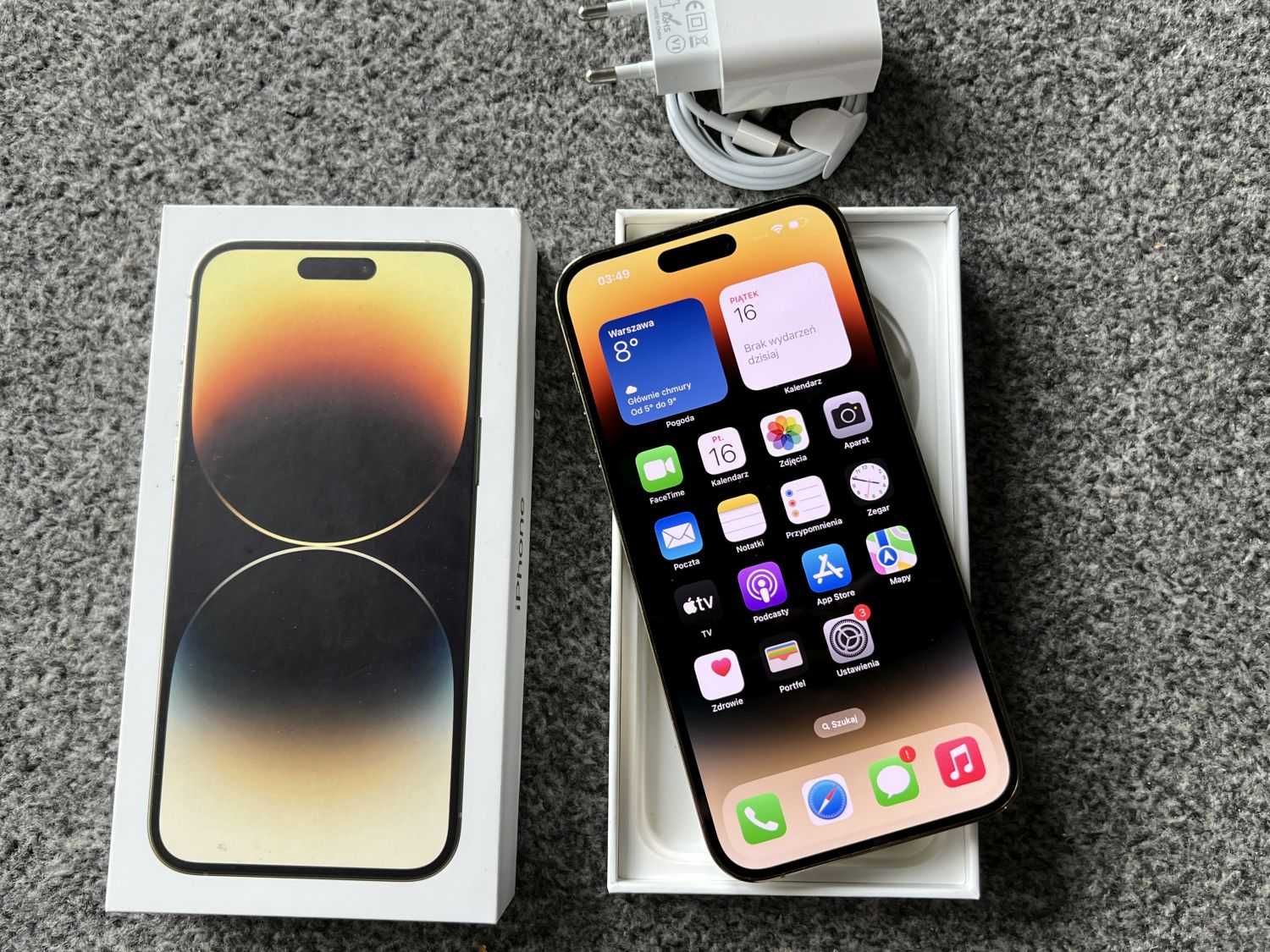iPhone 14 Pro Max 512GB GOLD ZŁOTY Rose Bat98% GWAR FAKTURA 23%
