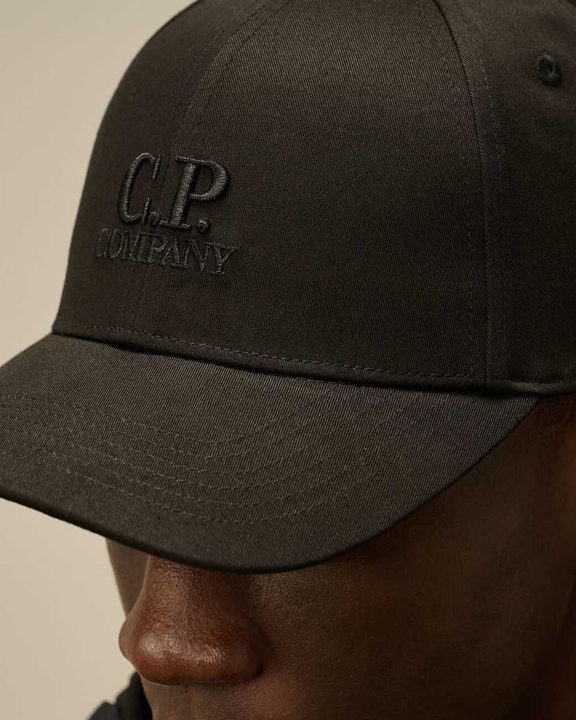 Кепка C.P. Company Gabardine Logo Cap Black 18CMAC282A006288A