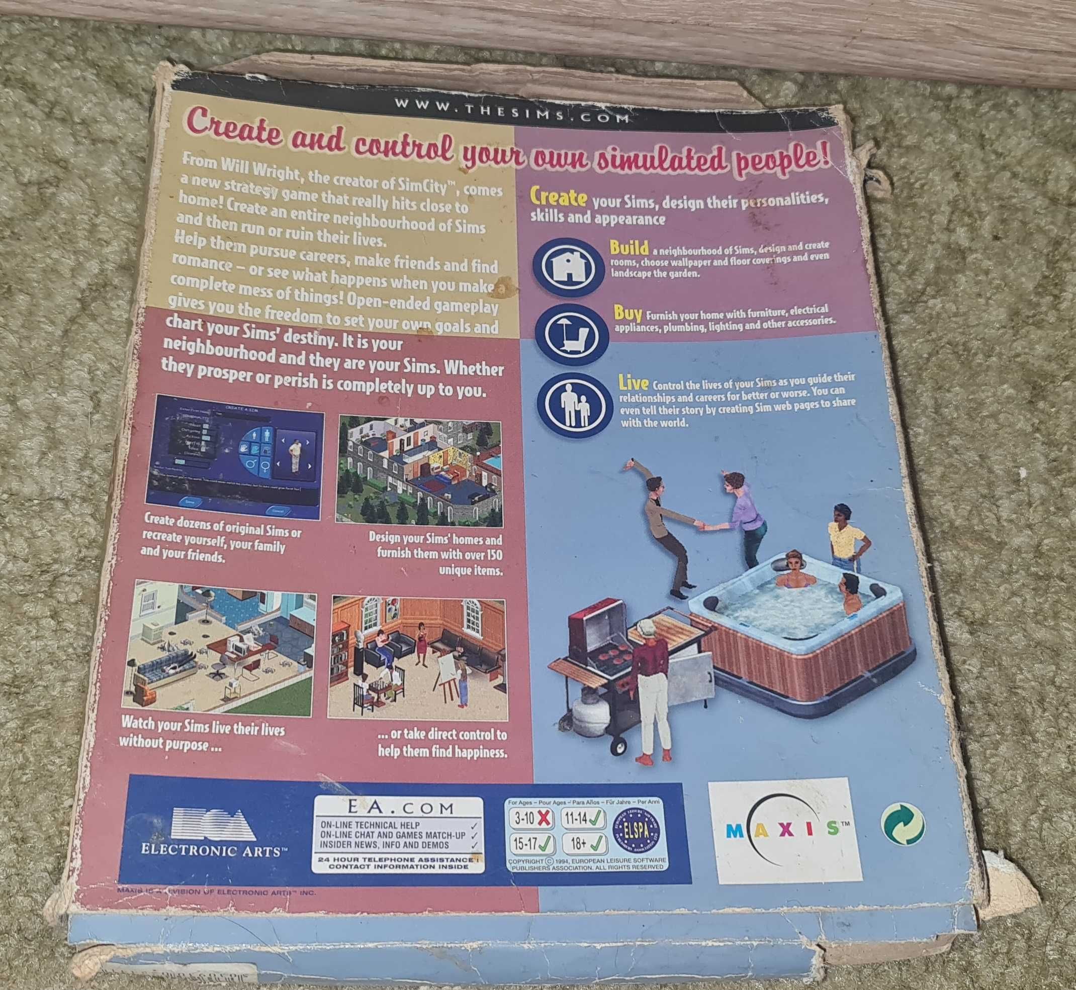 The Sims 1 Podstawa BIG BOX Kolekcjonerski ANG /BDB /