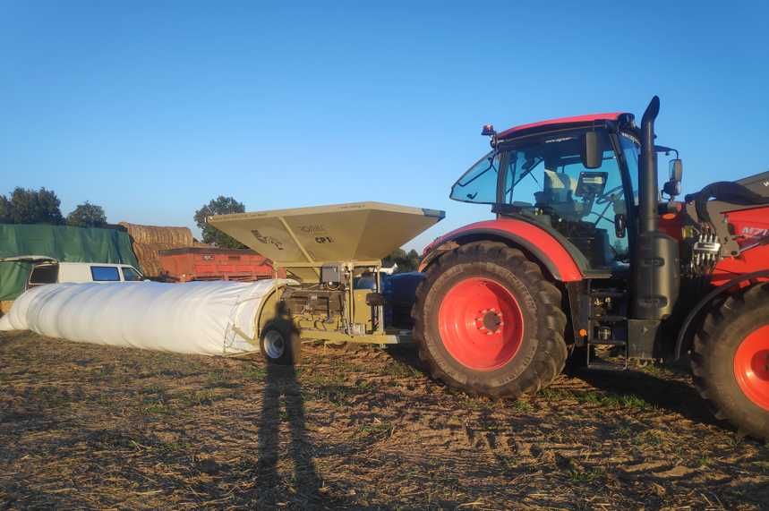 Gniecenie mokrej kukurydzy, pakowanie w rękaw, gniotownik do CCM