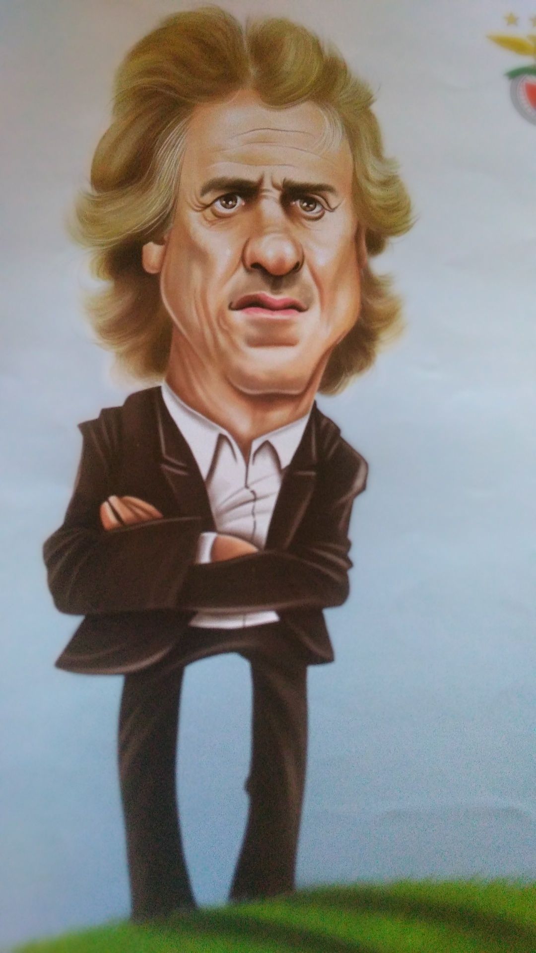 Antiga litografia Caricatural do Treinador Jorge Jesus