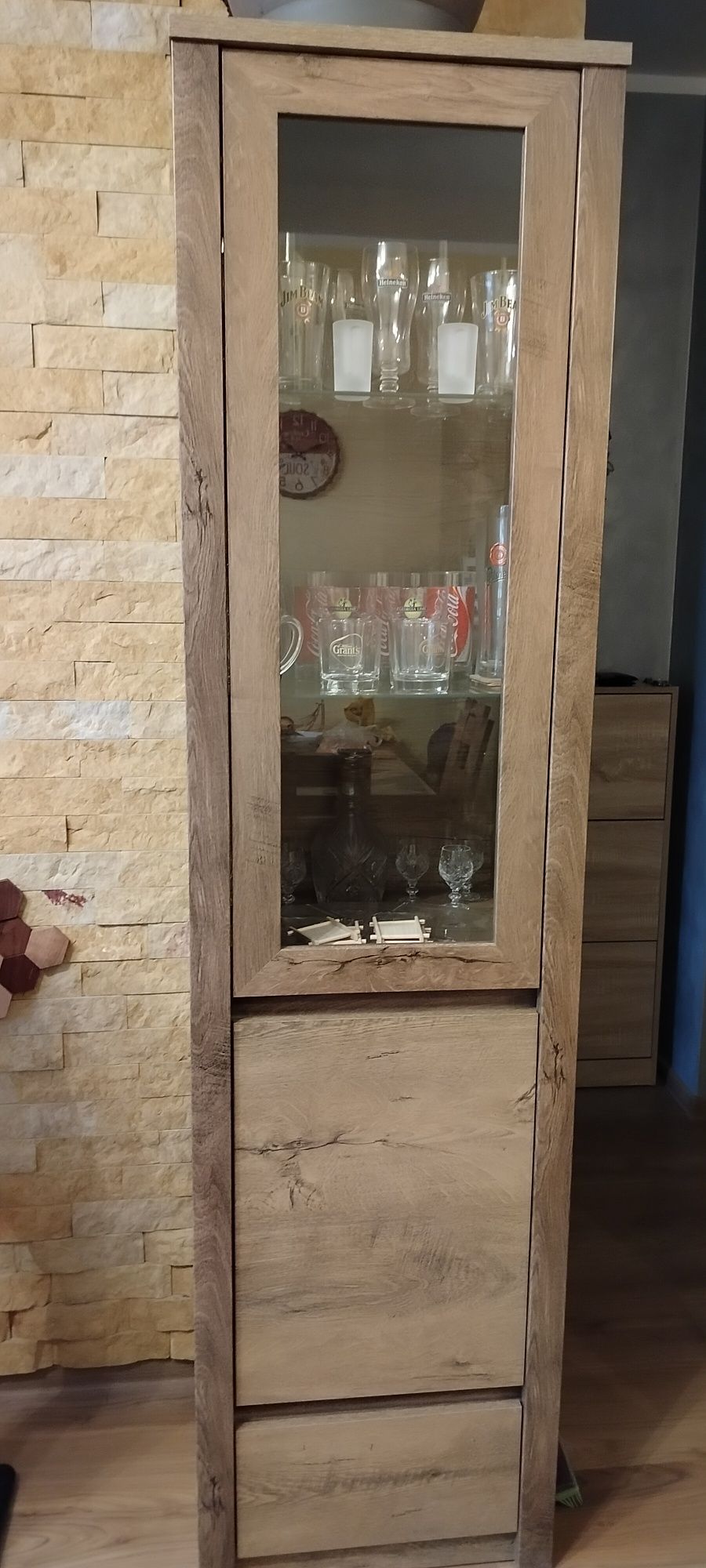 Witryna dąb lefkas meble Gała