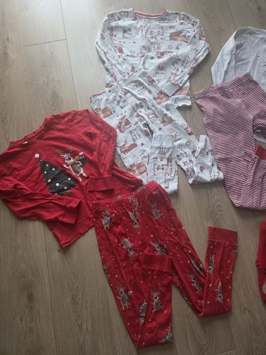 NEXT r.140 piżamy ciepłe Boże Narodzenie świąteczne  -+ GRATIS