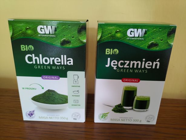 Chlorella BIO 350g + Jęczmień BIO 300g Green Ways