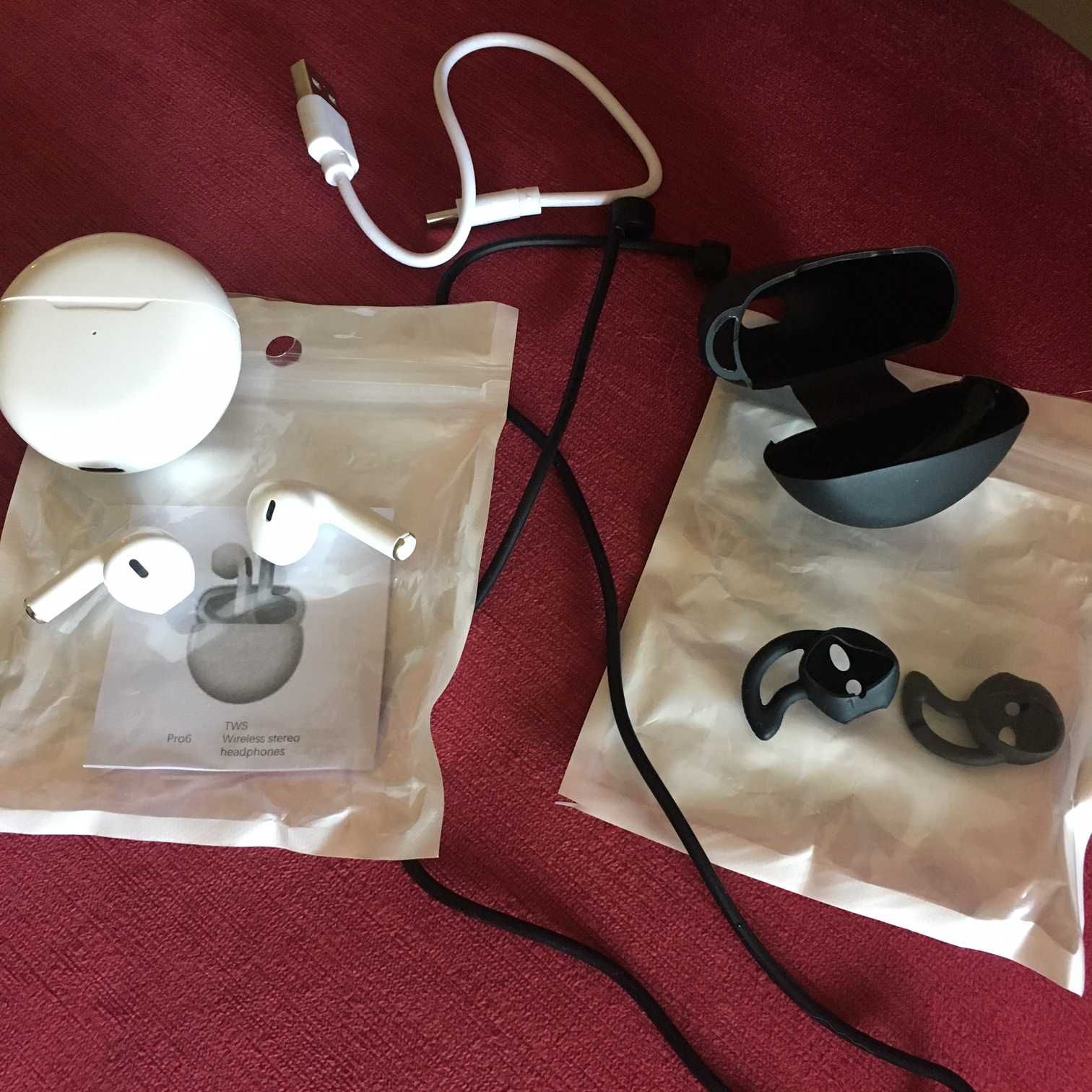 Airpod Pro 6 TWS auricular bluetooth + capa proteção e fita pesçoco