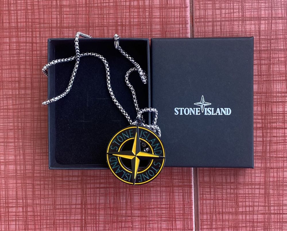 Цепочка Stone Island,украшение на шею Stone Island,подвеска Stone