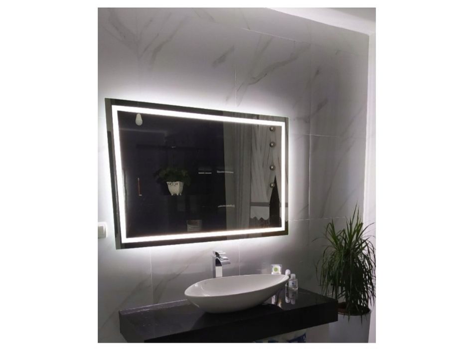 Lustro łazienkowe LED 80x60 włącznik dotykowy