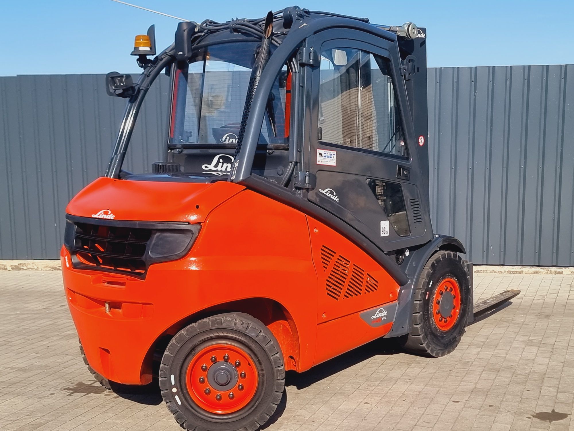 Wózek widłowy Linde H45d - 17r * triplex 4.5m*wolny skok *pełna kabina