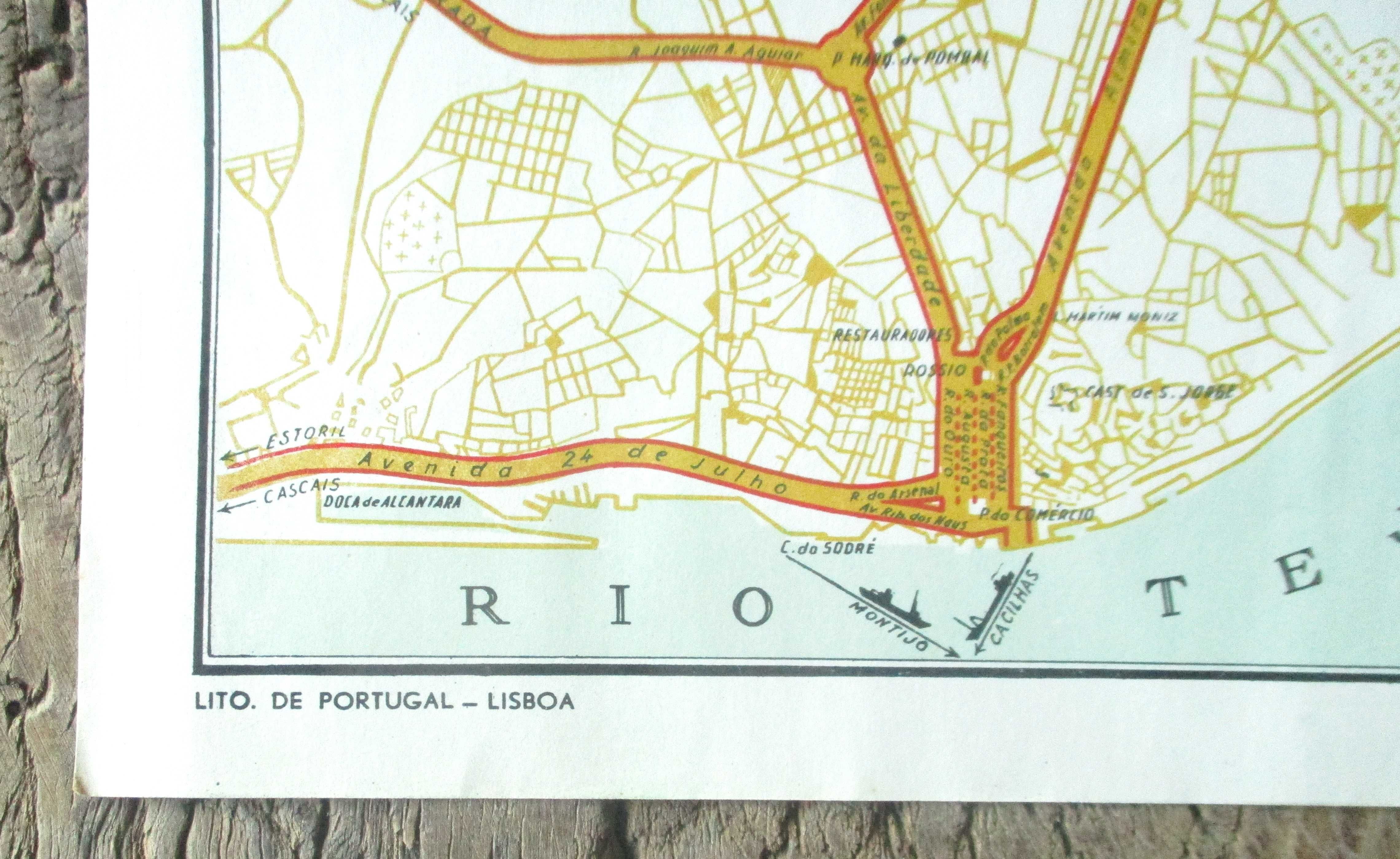 Antigo Mapa das Estradas de Portugal Sacor